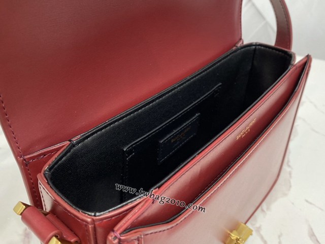 YSL专柜款女包 聖羅蘭經典款MONOGRAM金屬旋扣大號郵差包 YSL肩背斜挎包 634305  jjh1083